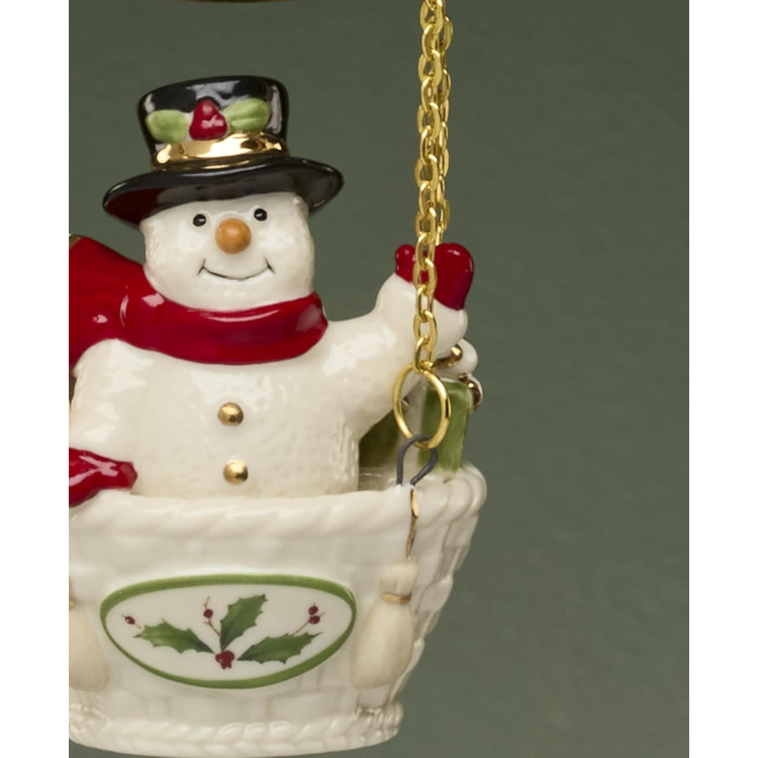 Lenox 2026 Snowman Hot Air Balloon Ornament