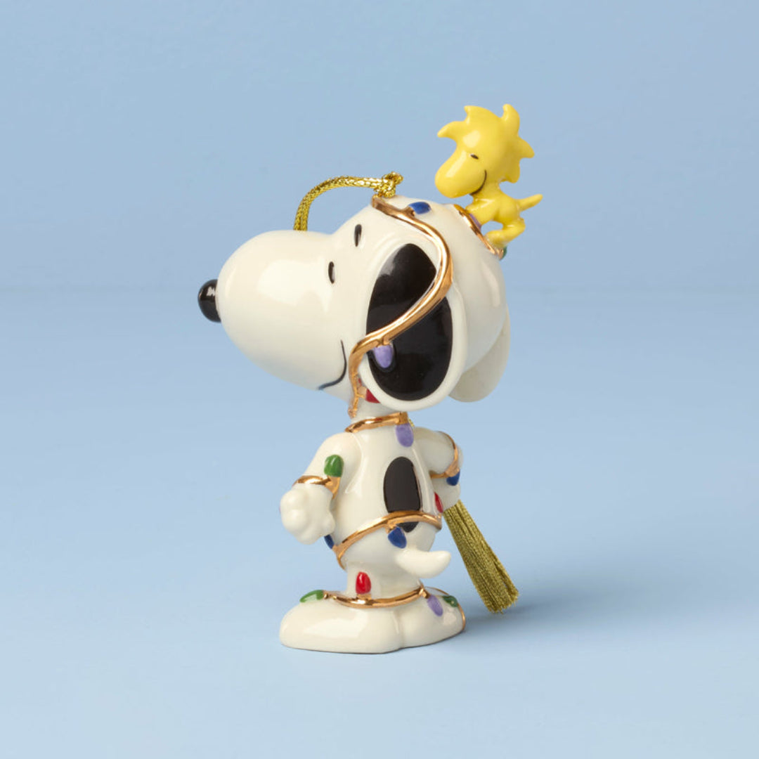 Lenox 2026 Snoopy Tangled in Lights Ornament