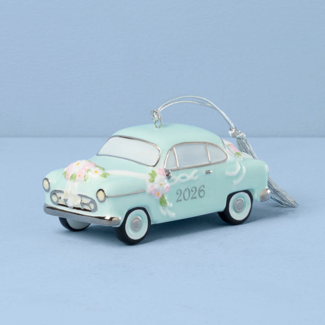Lenox 2026 Just Married Vintage Car Ornament