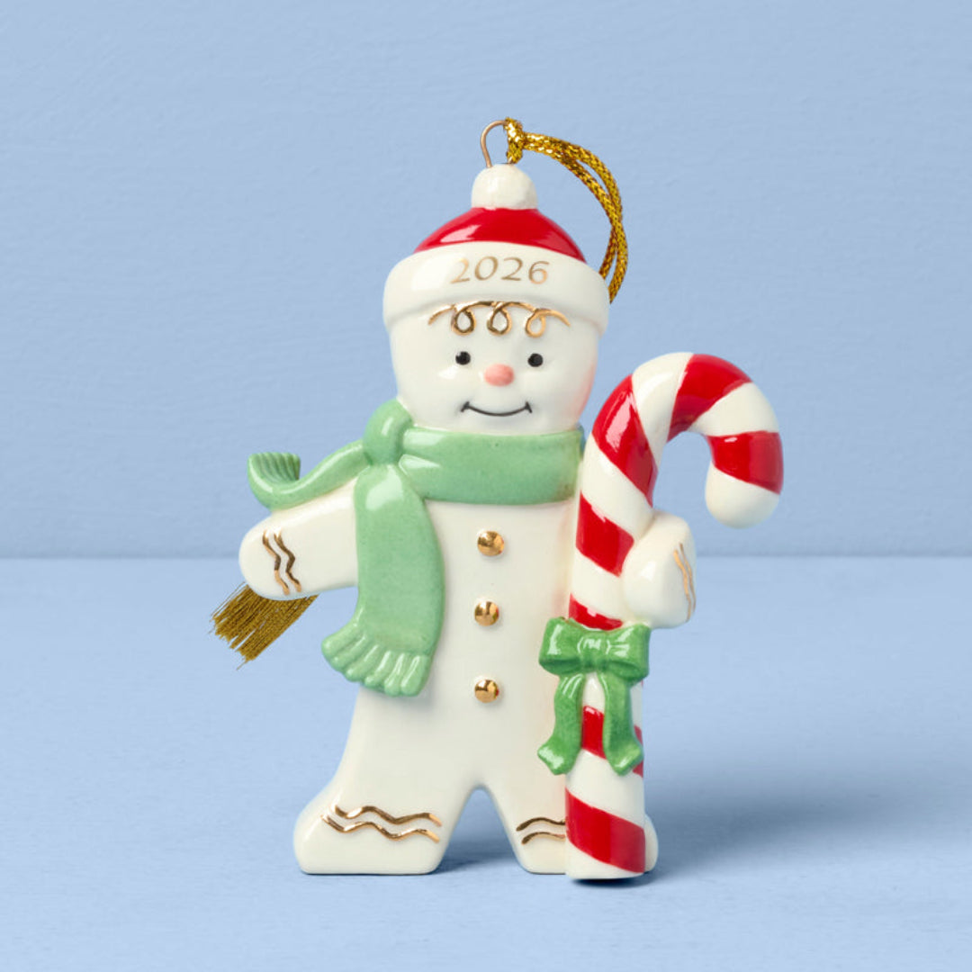 Lenox 2026 Gingerbread Man with Candy Cane Ornament