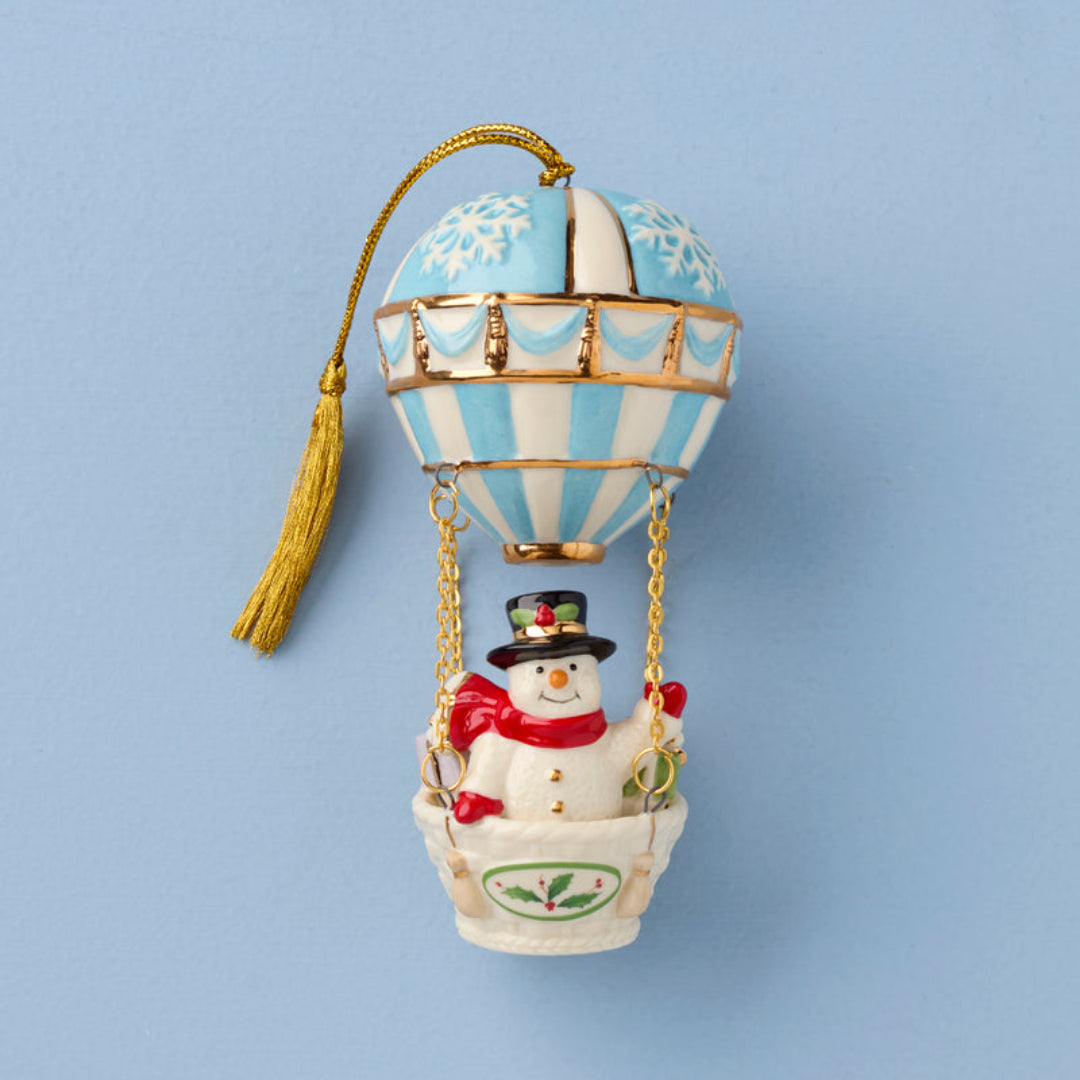 Lenox 2026 Snowman Hot Air Balloon Ornament