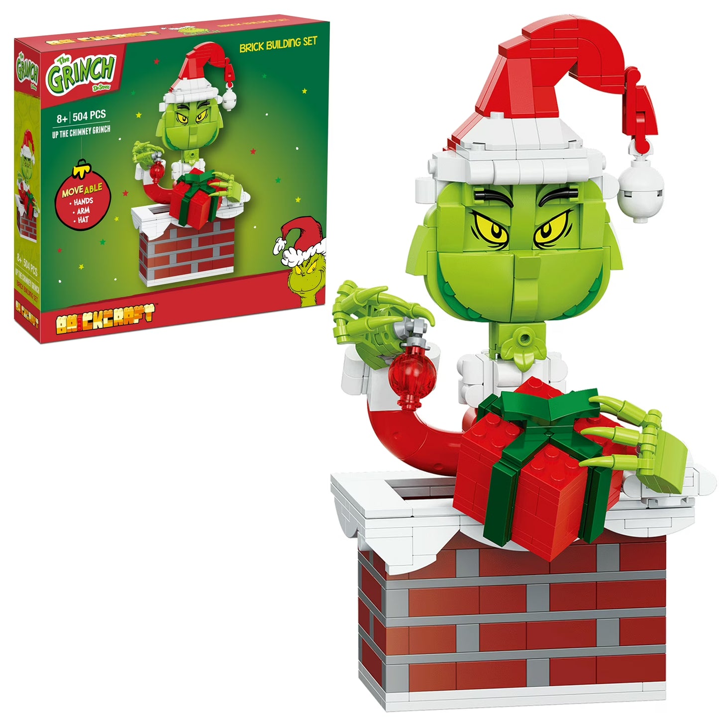 Brickcraft Up the Chimney Grinch Building Kit, 504 Pieces