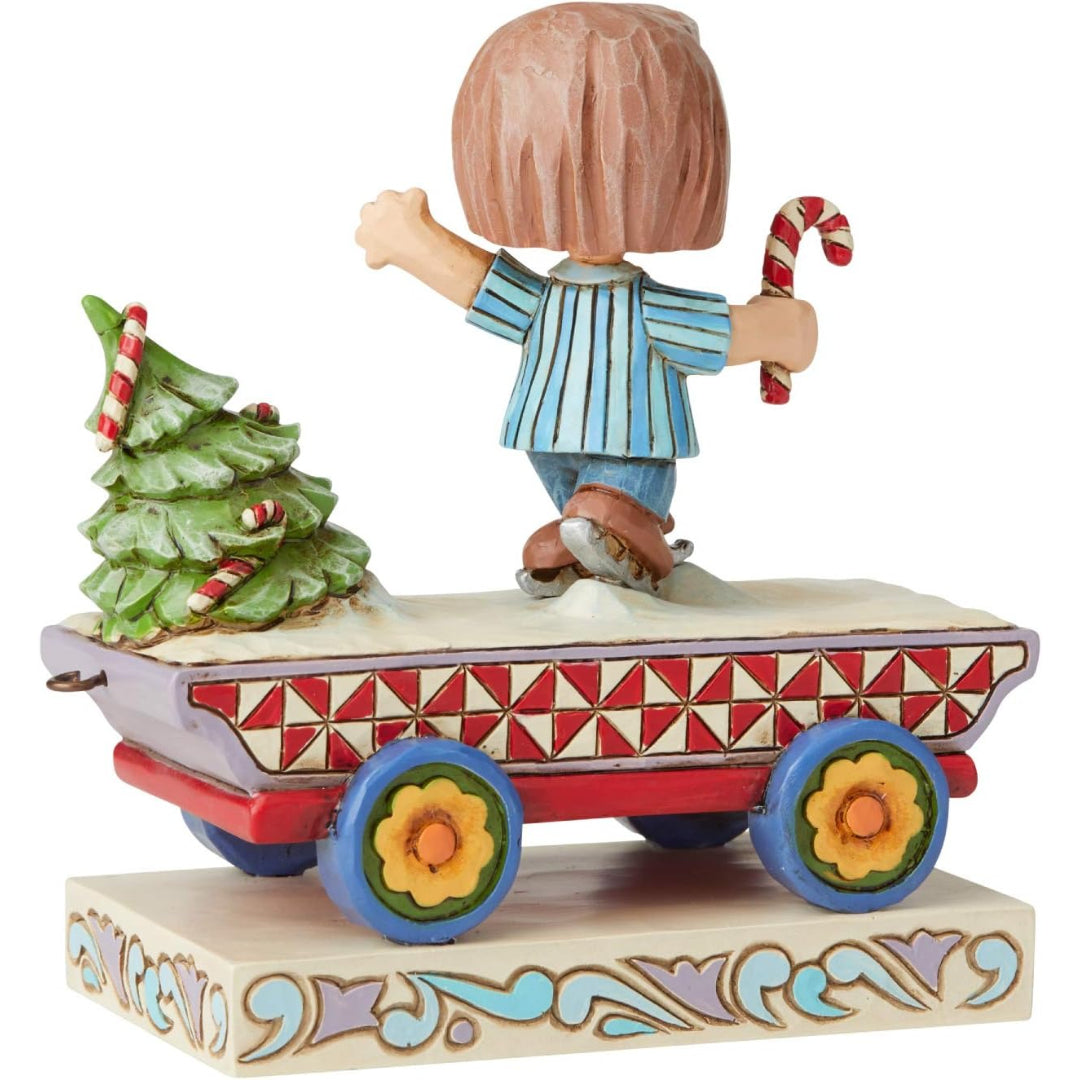 Peanuts by Jim Shore Peppermint Patty Train Car Figurine, 4.25"