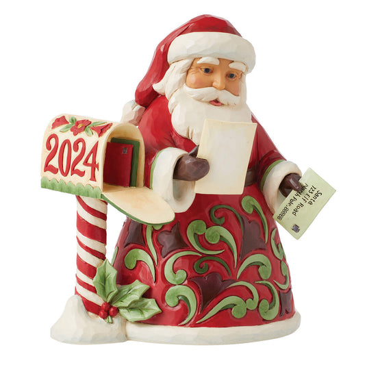 Jim Shore Santa With Letter 2024 Dated Figurine