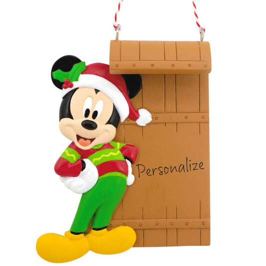 Disney Mickey Mouse With Sled Personalized Hallmark Ornament
