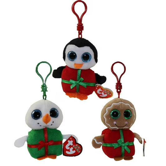 TY Holiday Baby Beanies Backpack Clips, Set of 3 (Sweetsy, Shivers & Chill)