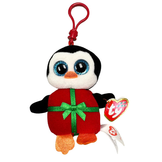 TY Holiday Baby - Chill the Penguin Backpack Clip, 3.5"