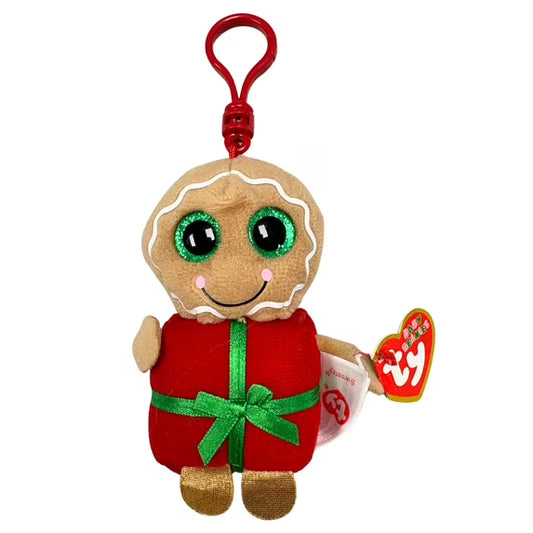 TY Holiday Baby - Sweetsy the Gingerbread Man, Backpack Clip, 3.5"