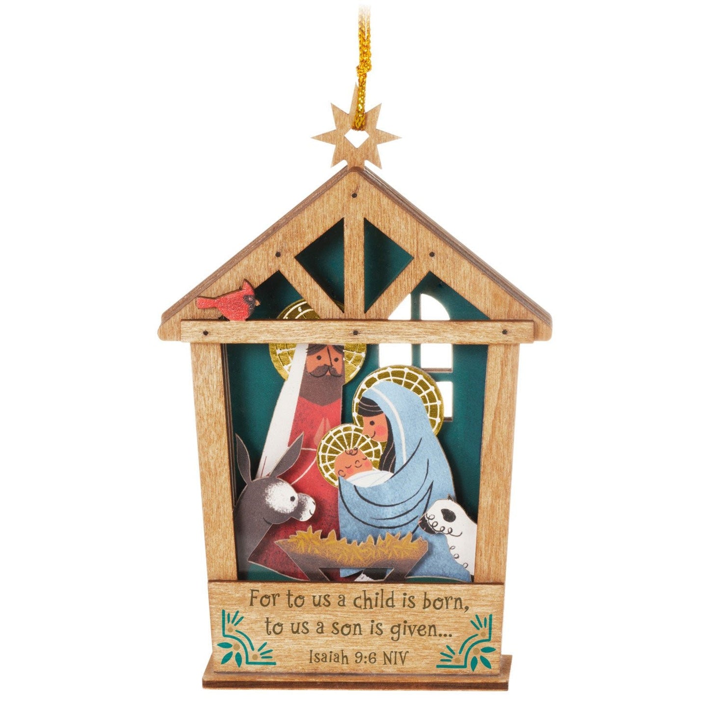 A Child is Born Nativity Papercraft, 2023 Keepsake Ornament