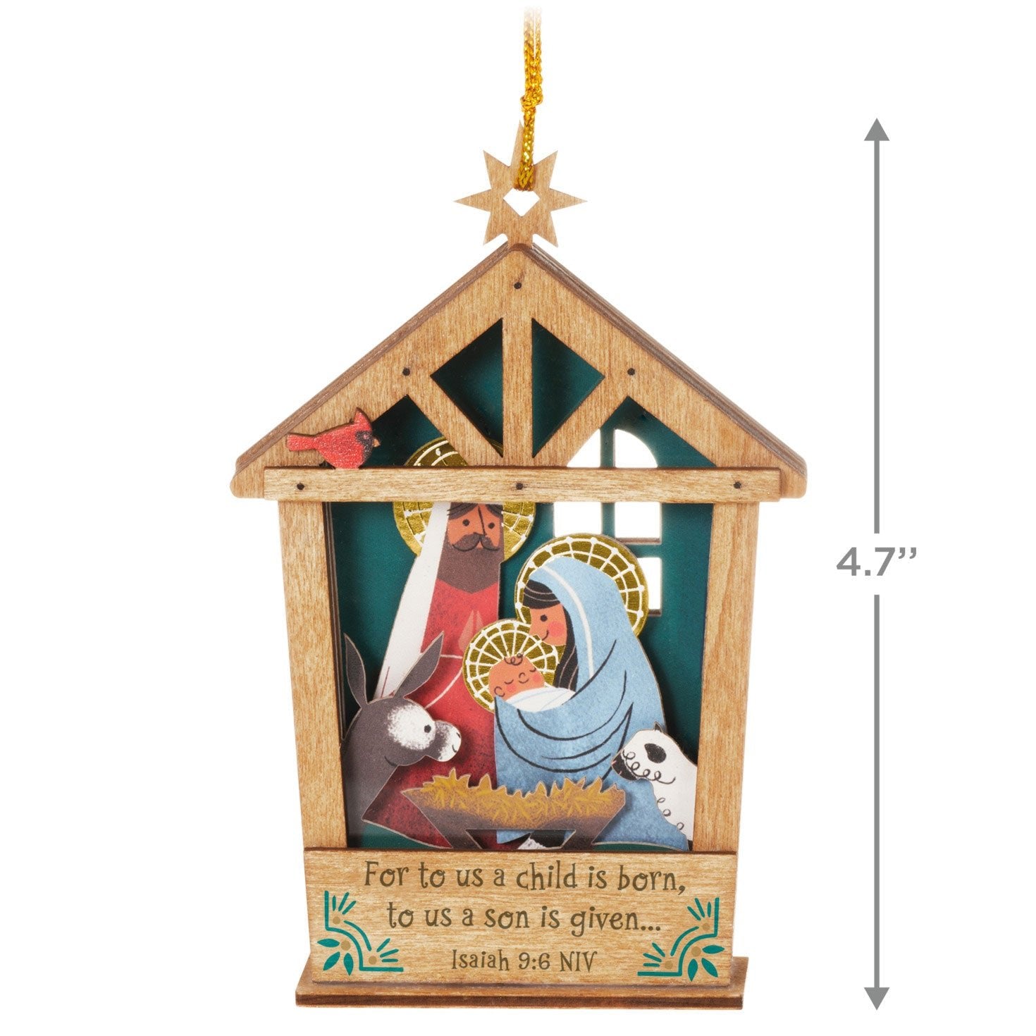 A Child is Born Nativity Papercraft, 2023 Keepsake Ornament