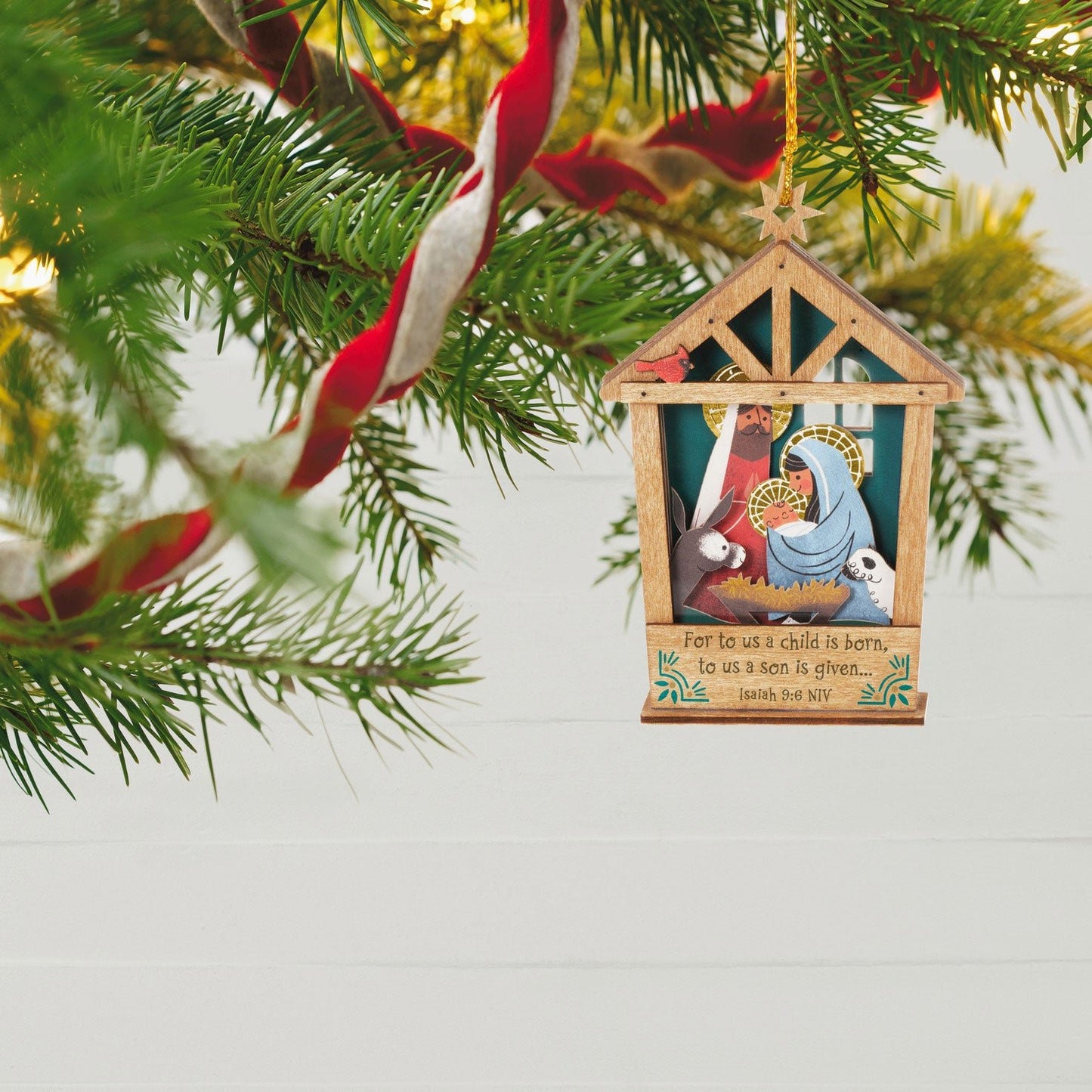 A Child is Born Nativity Papercraft, 2023 Keepsake Ornament