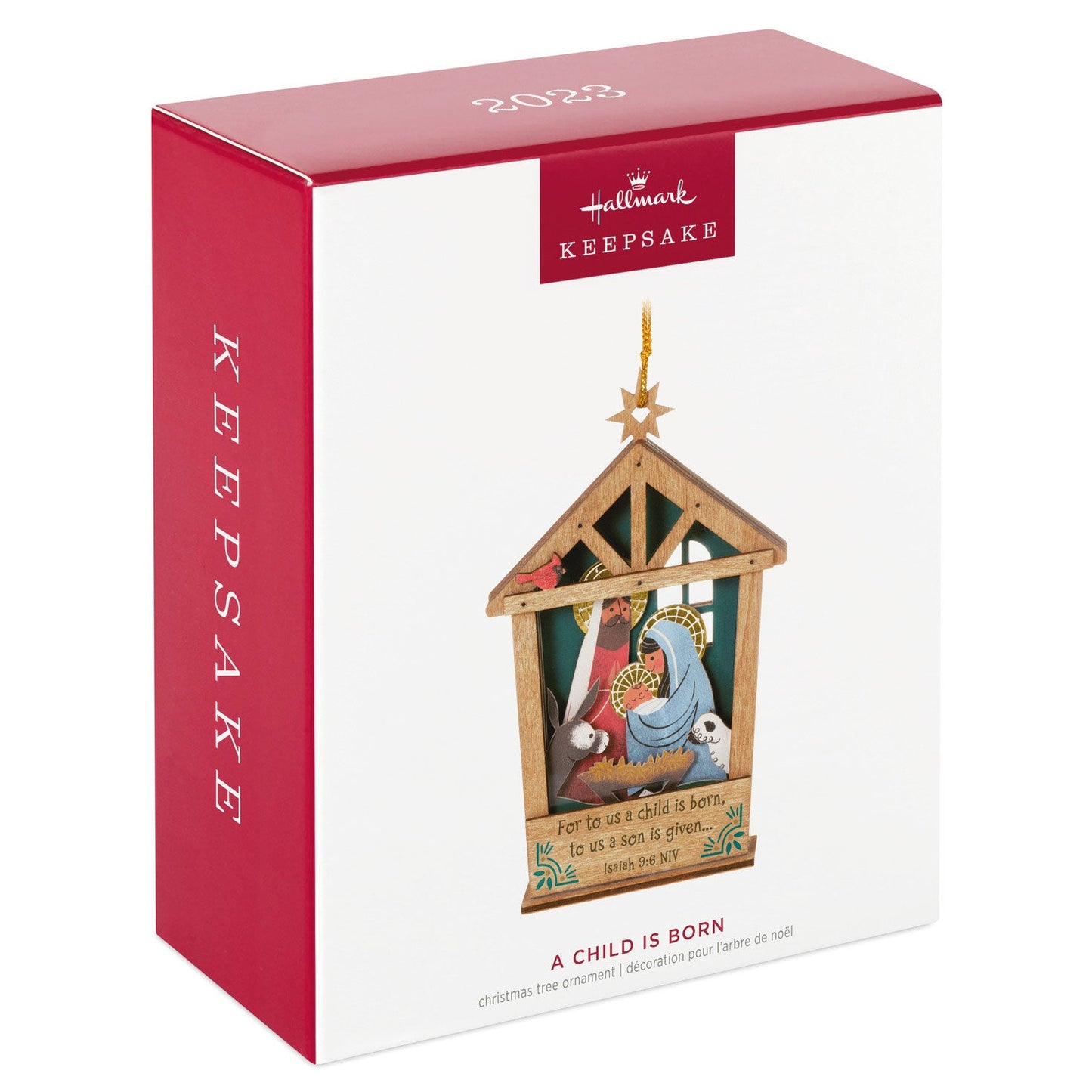 A Child is Born Nativity Papercraft, 2023 Keepsake Ornament