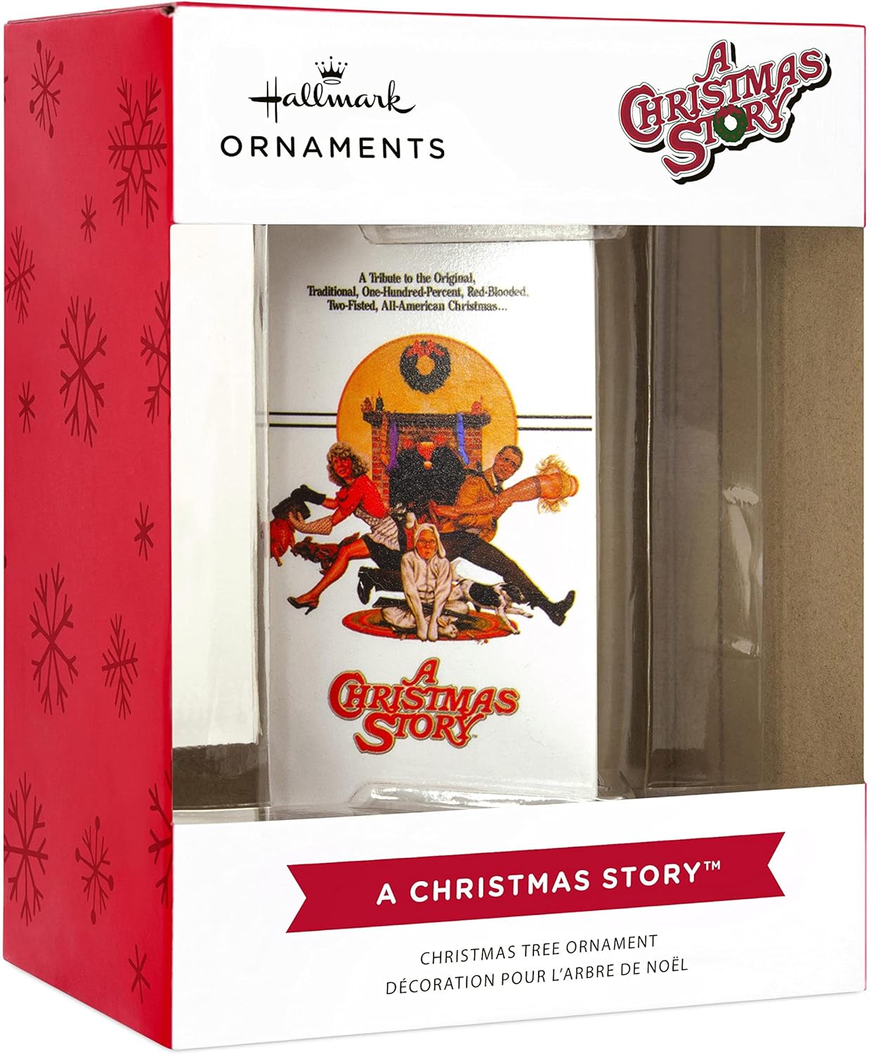 A Christmas Story Movie Retro Video Cassette Case Hallmark Ornament