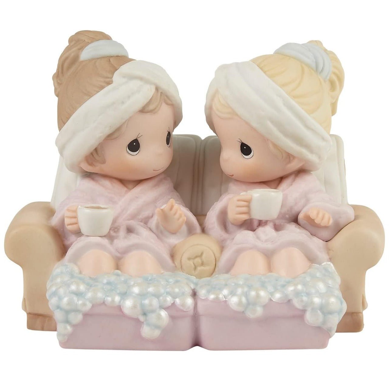 A Sweet Friendship Refreshes the Soul Bisque Porcelain Figurine