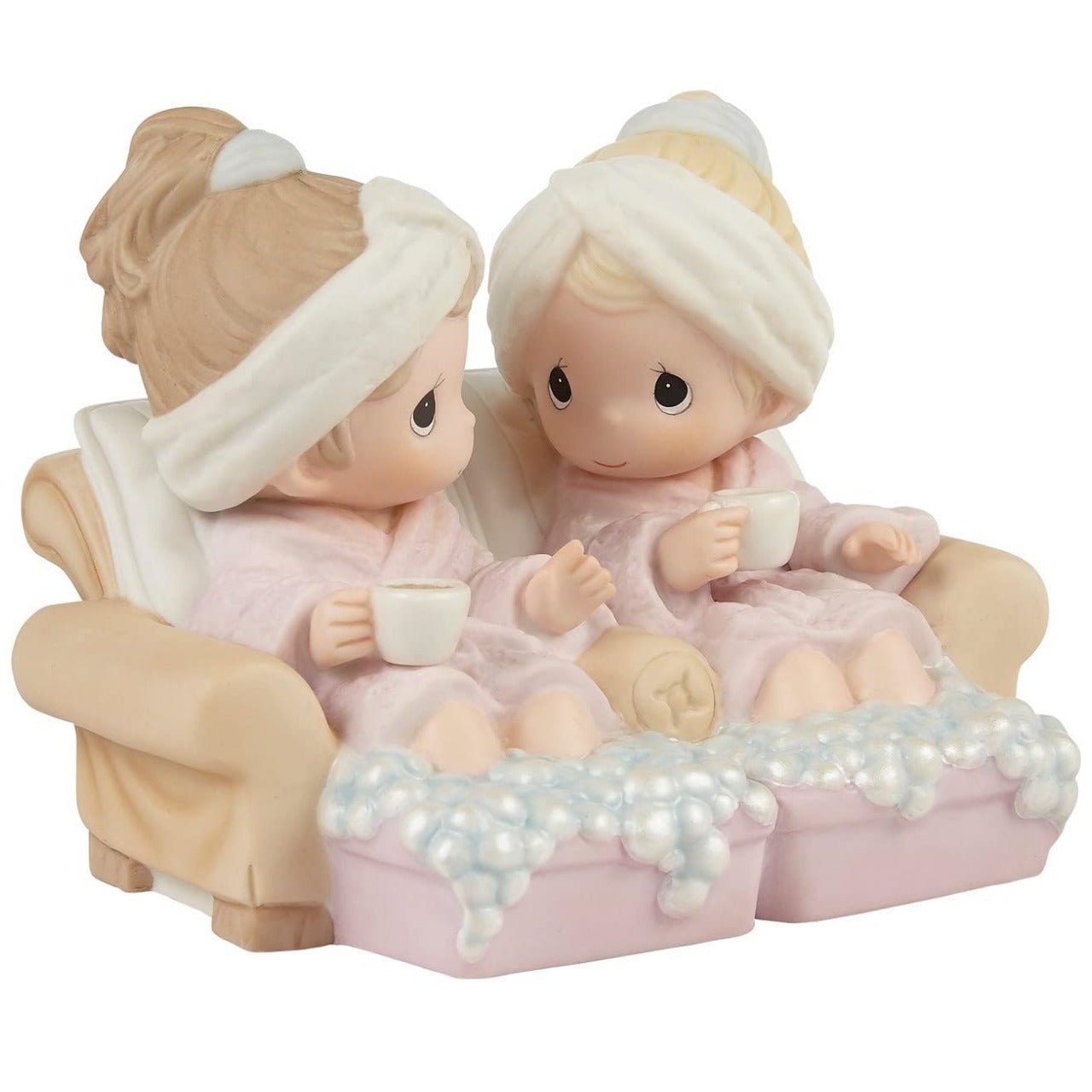 A Sweet Friendship Refreshes the Soul Bisque Porcelain Figurine