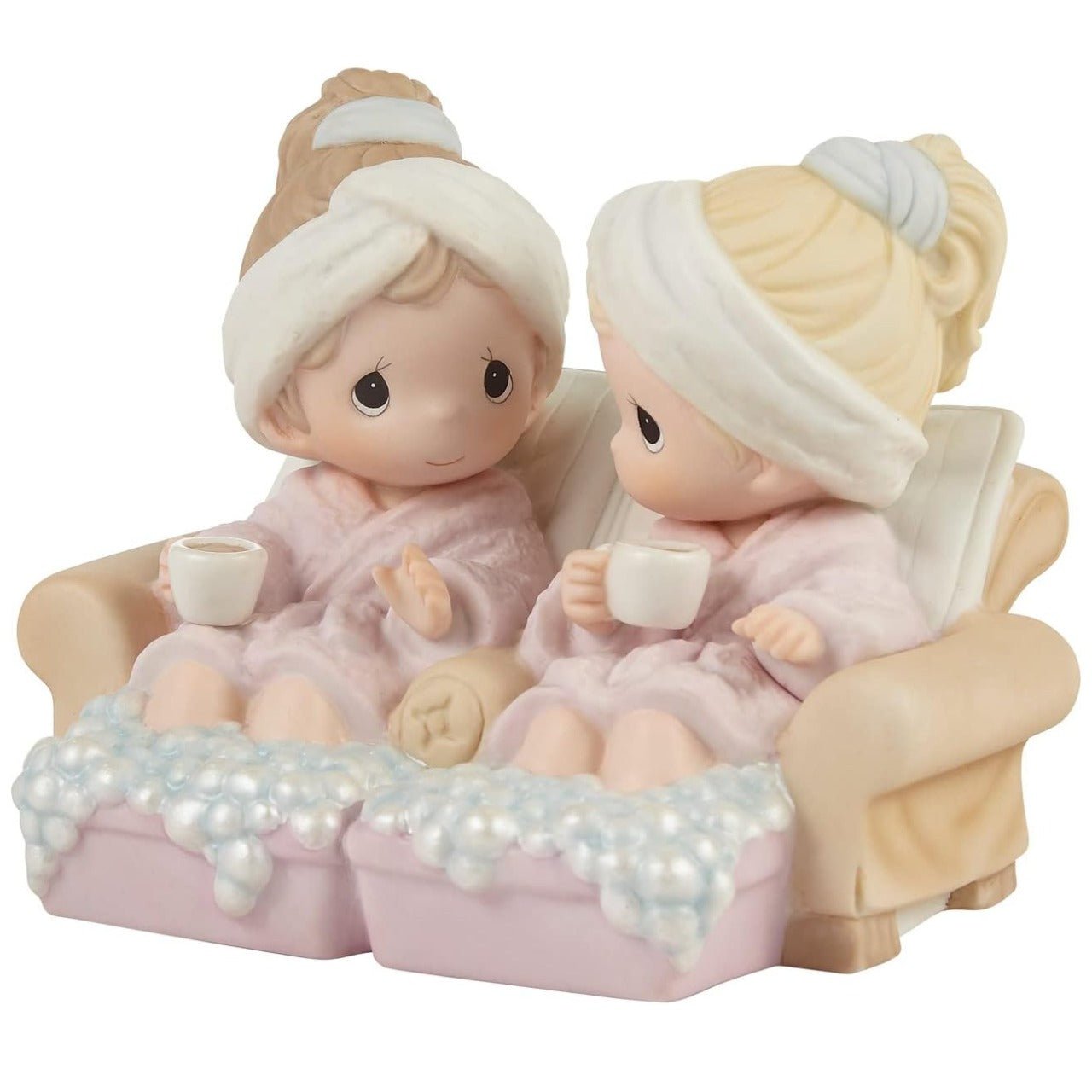 A Sweet Friendship Refreshes the Soul Bisque Porcelain Figurine
