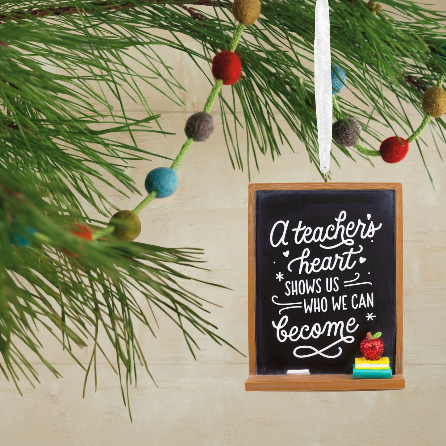 A Teacher's Heart Blackboard Hallmark Ornament