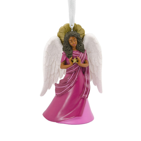 African - American Angel Hallmark Mahogany Ornament