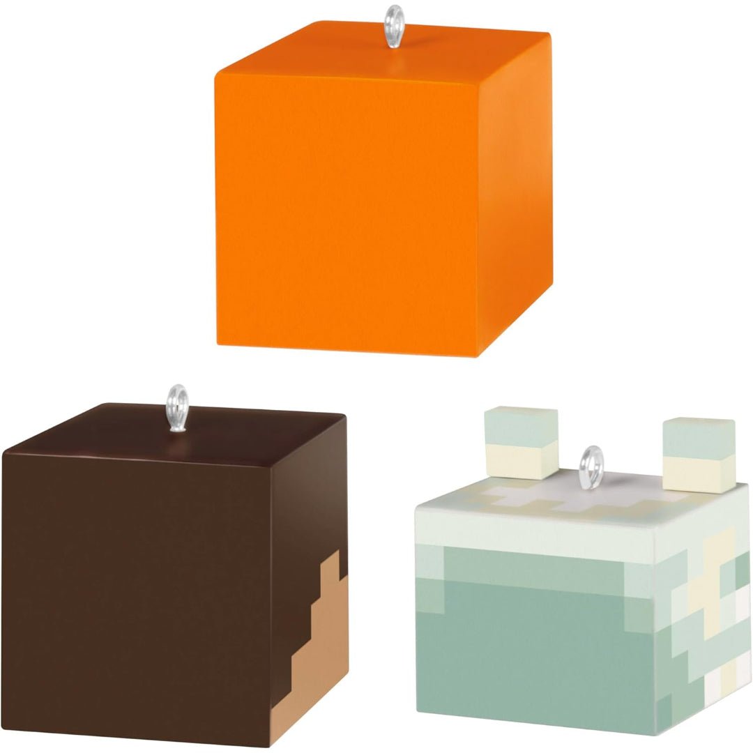 Alex, Steve and Arctic Fox Minecraft 2025 Miniature Keepsake Ornaments