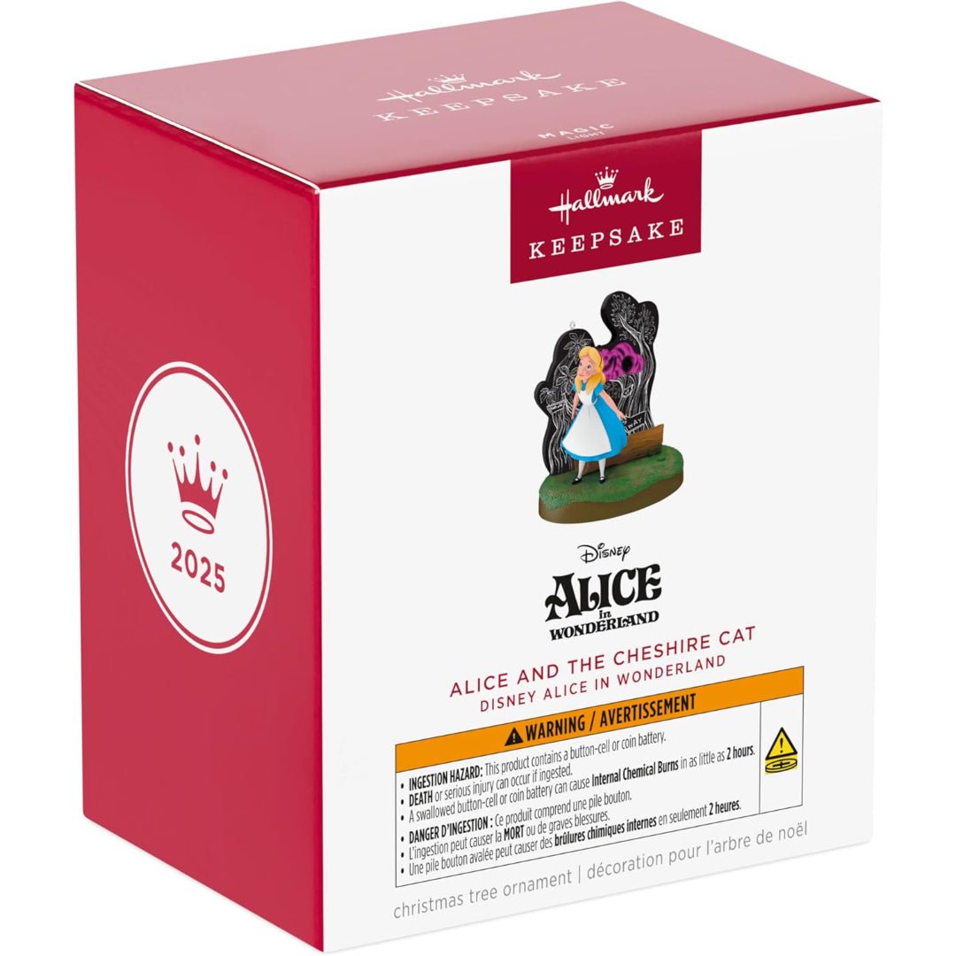 Alice and the Cheshire Cat Disney Alice in Wonderland 2025 Keepsake Ornament