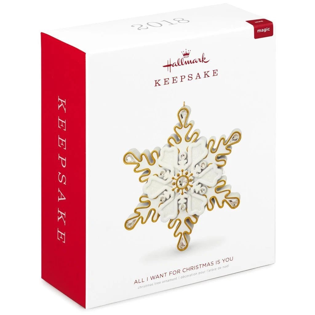 All I Want for Christmas Is You, Snowflake, 2018 Keepsake Ornament