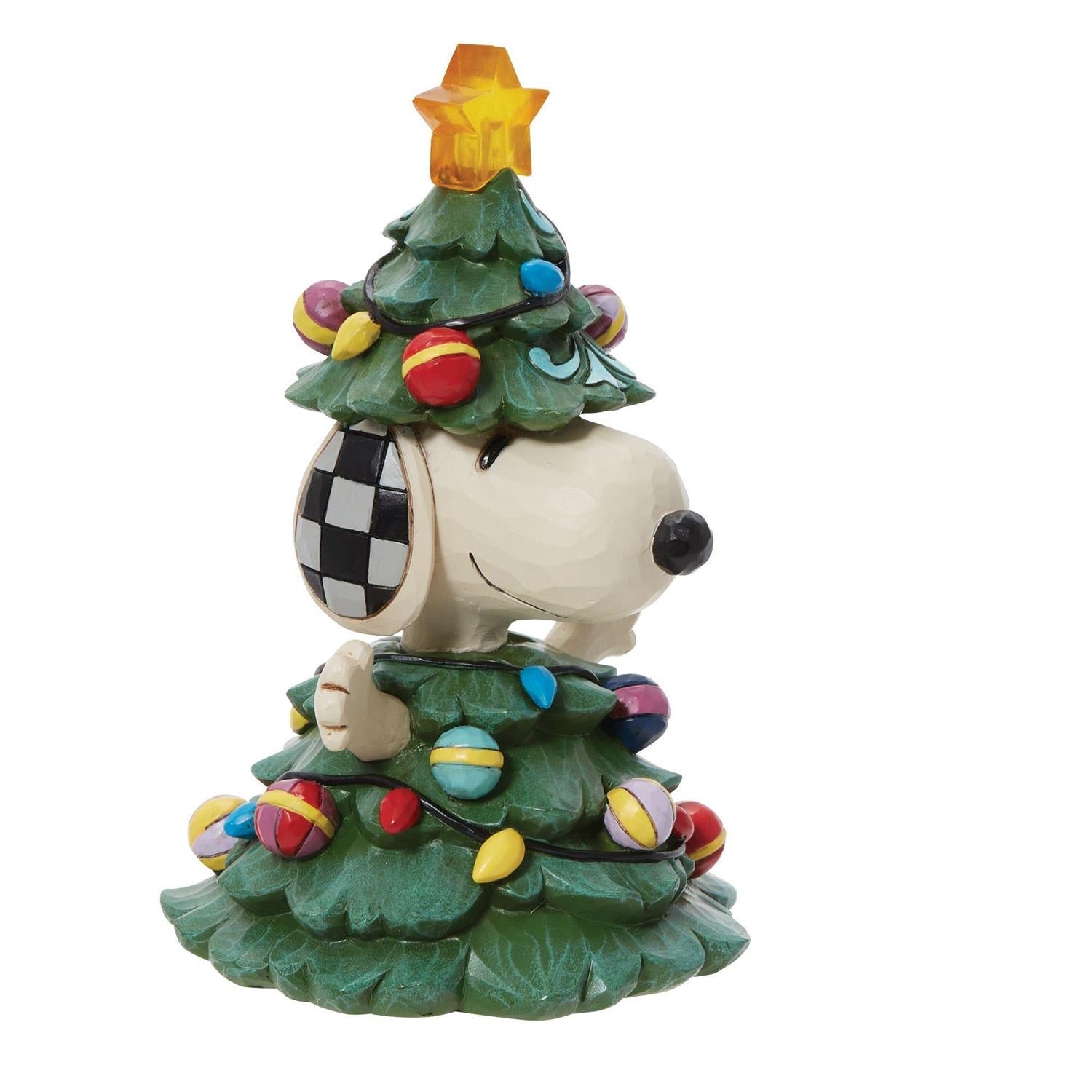 "All Lit Up!" Lights Up! Snoopy As Christmas Tree