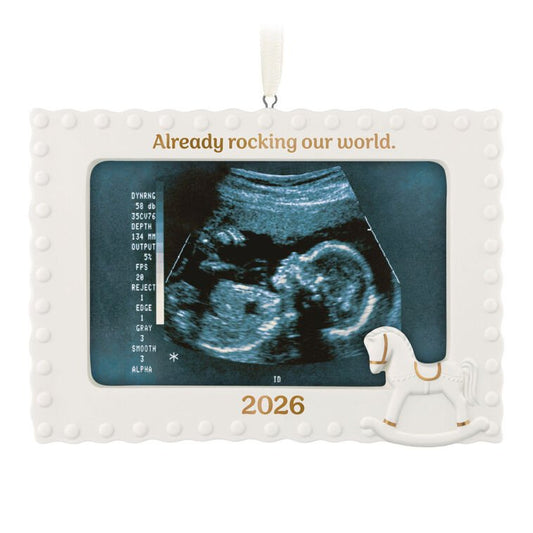 Already Rocking Our World 2026 Photo Frame Porcelain Keepsake Ornament