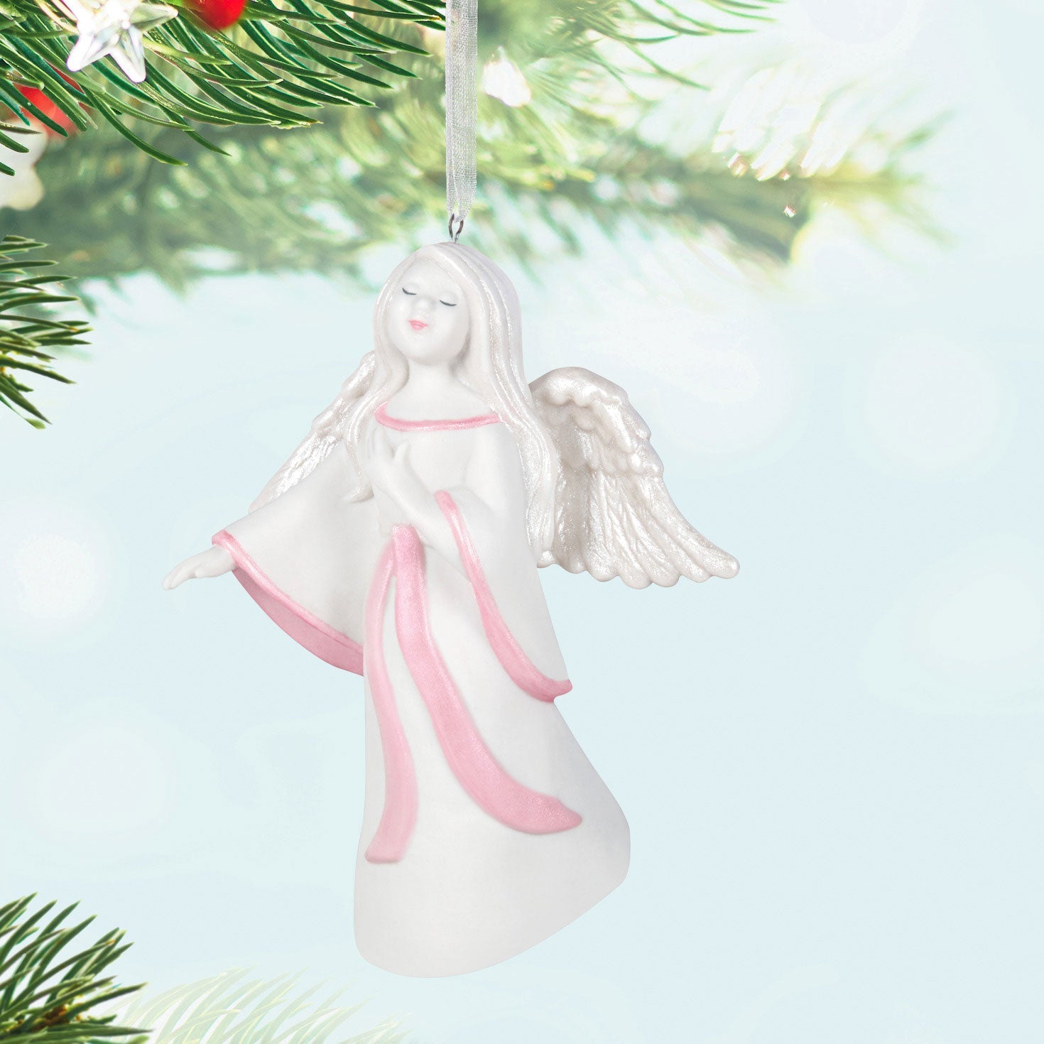 Angel of Healing Porcelain 2024 Keepsake Ornament Benefiting Susan G. Komen