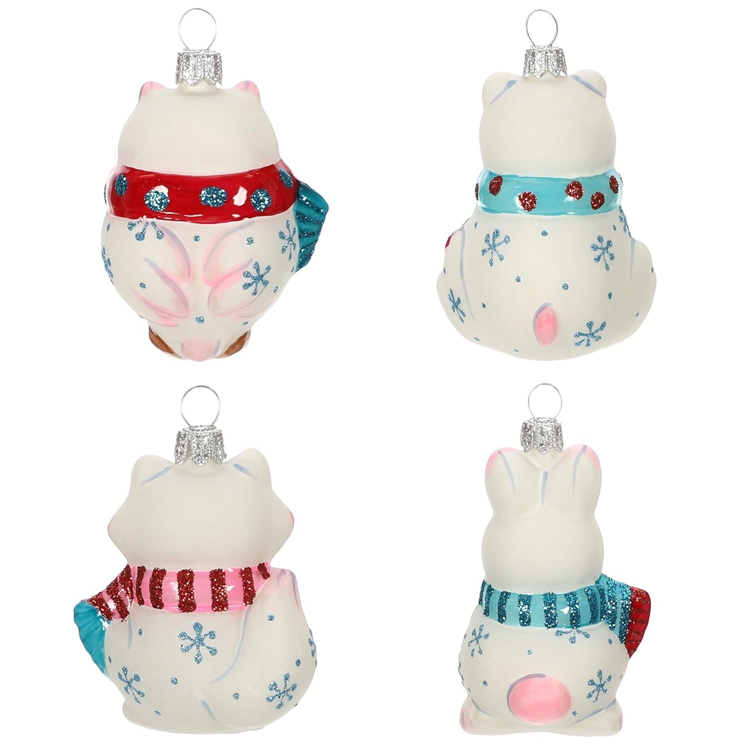 Arctic Friends Animals Miniature Blown Glass, Set of 4, 2019 Miniature Keepsake Ornaments