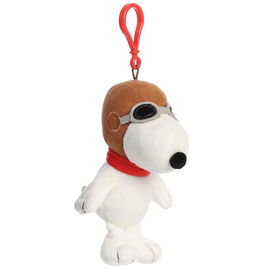 Aurora Adorable Peanuts Flying Ace Clip - On Stuffed Animal, 5"
