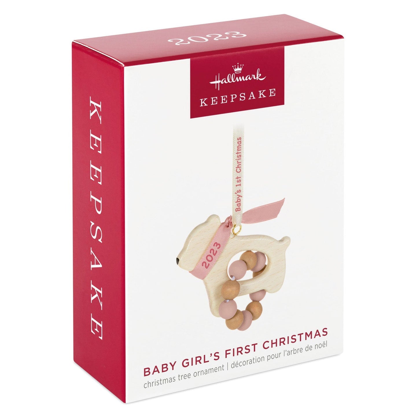 Baby Girls First Christmas Bear, 2023 Keepsake Ornament