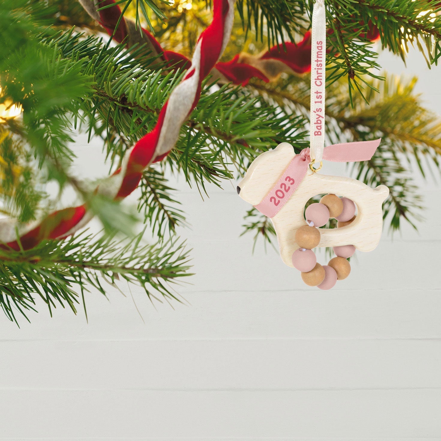 Baby Girls First Christmas Bear, 2023 Keepsake Ornament