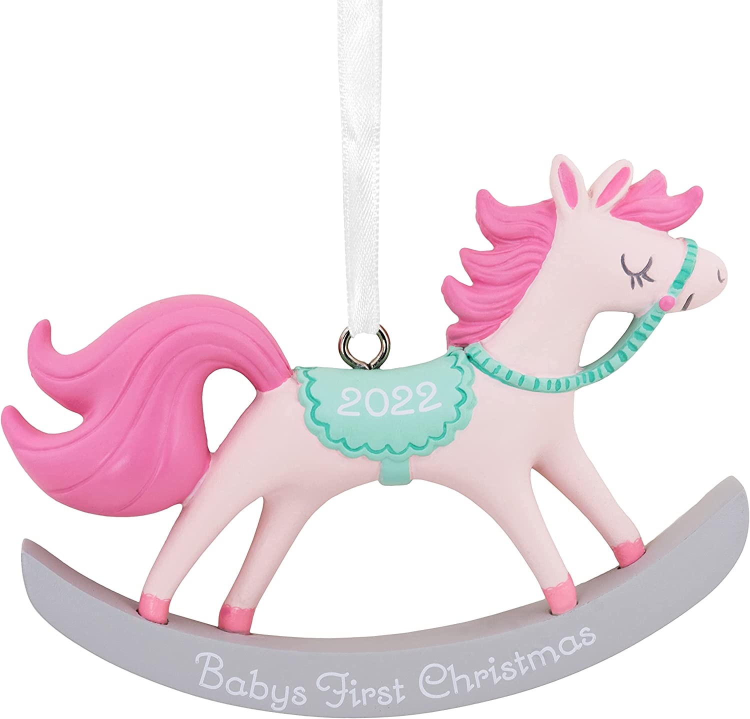 Baby Girl's First Christmas Dated 2022 Tree Trimmer Ornament