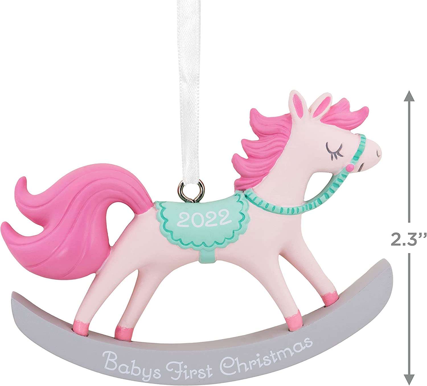 Baby Girl's First Christmas Dated 2022 Tree Trimmer Ornament