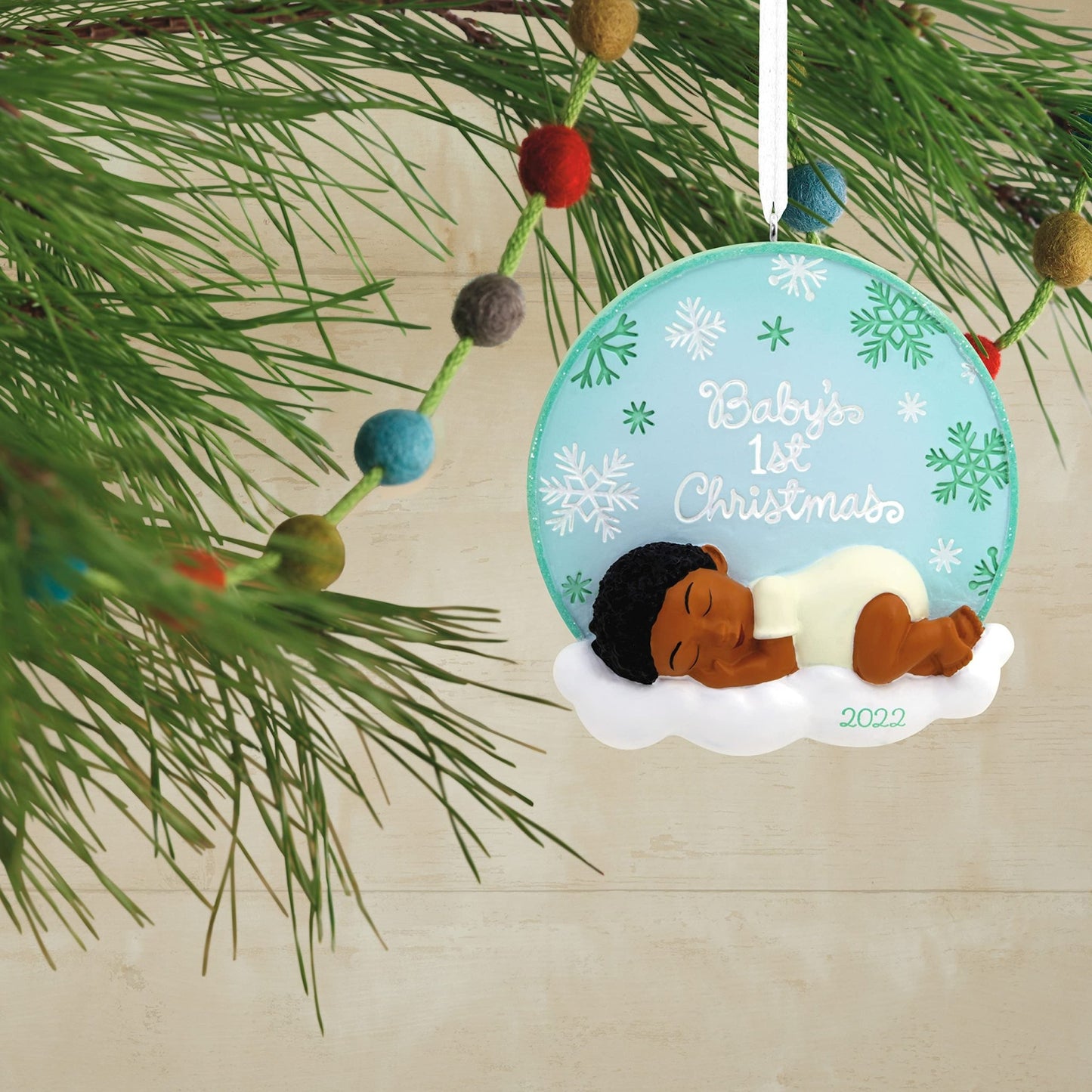 Baby's First Christmas 2022 Hallmark Mahogany Ornament