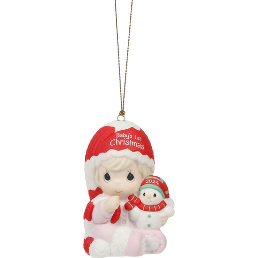 Baby’s First Christmas 2024 Dated Girl Ornament