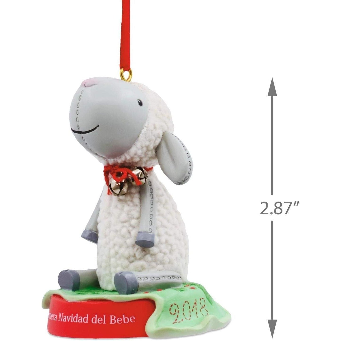 Baby's First Christmas Lamb, Spanish Language La Primera Navidad del Bebe, 2018 Hallmark Vida Christmas Ornament