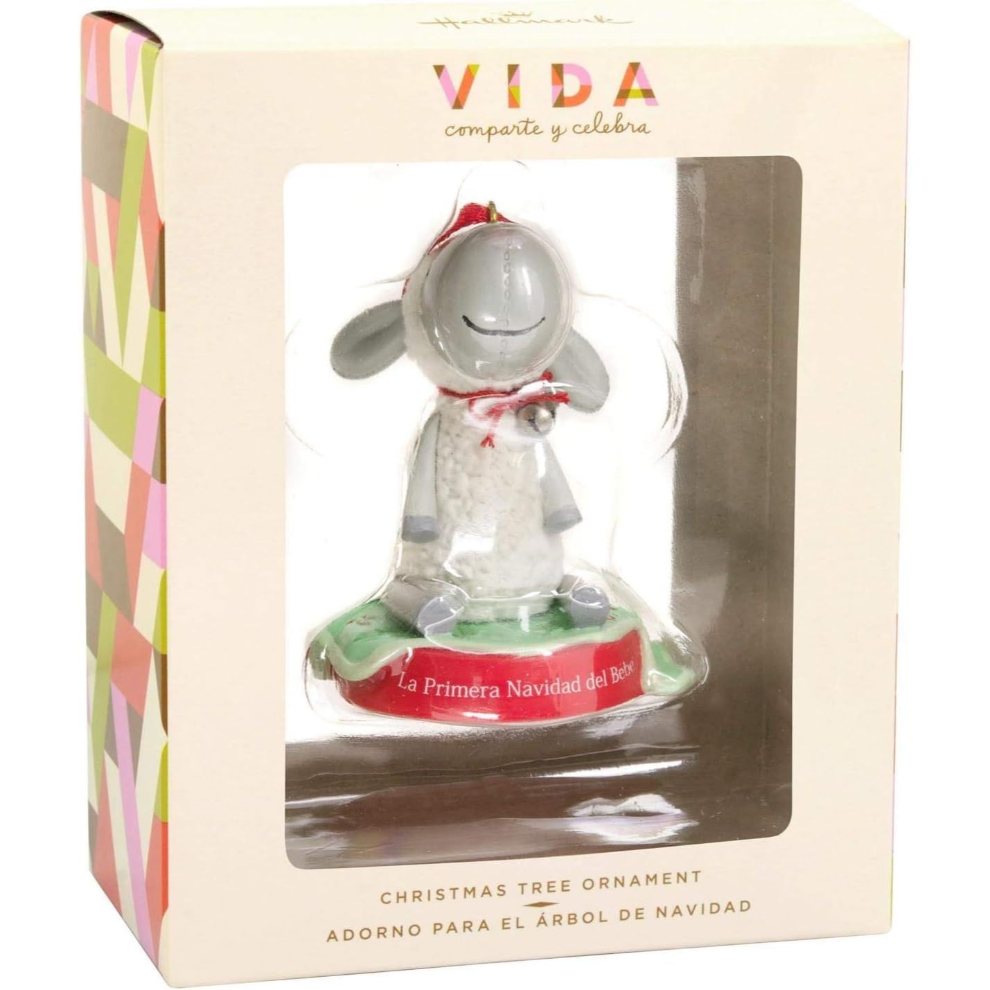 Baby's First Christmas Lamb, Spanish Language La Primera Navidad del Bebe, 2018 Hallmark Vida Christmas Ornament