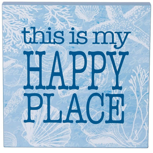 Beachcombers "This Is My Happy Place" Beach Plaque Sign Wall Hanging Decor