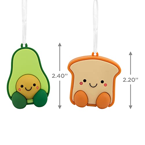 Better Together Avocado and Toast Magnetic Ornaments, Set of 2