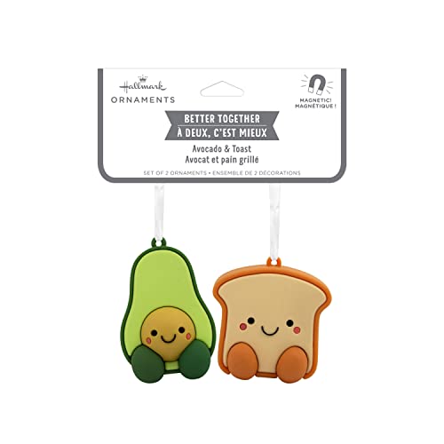 Better Together Avocado and Toast Magnetic Ornaments, Set of 2