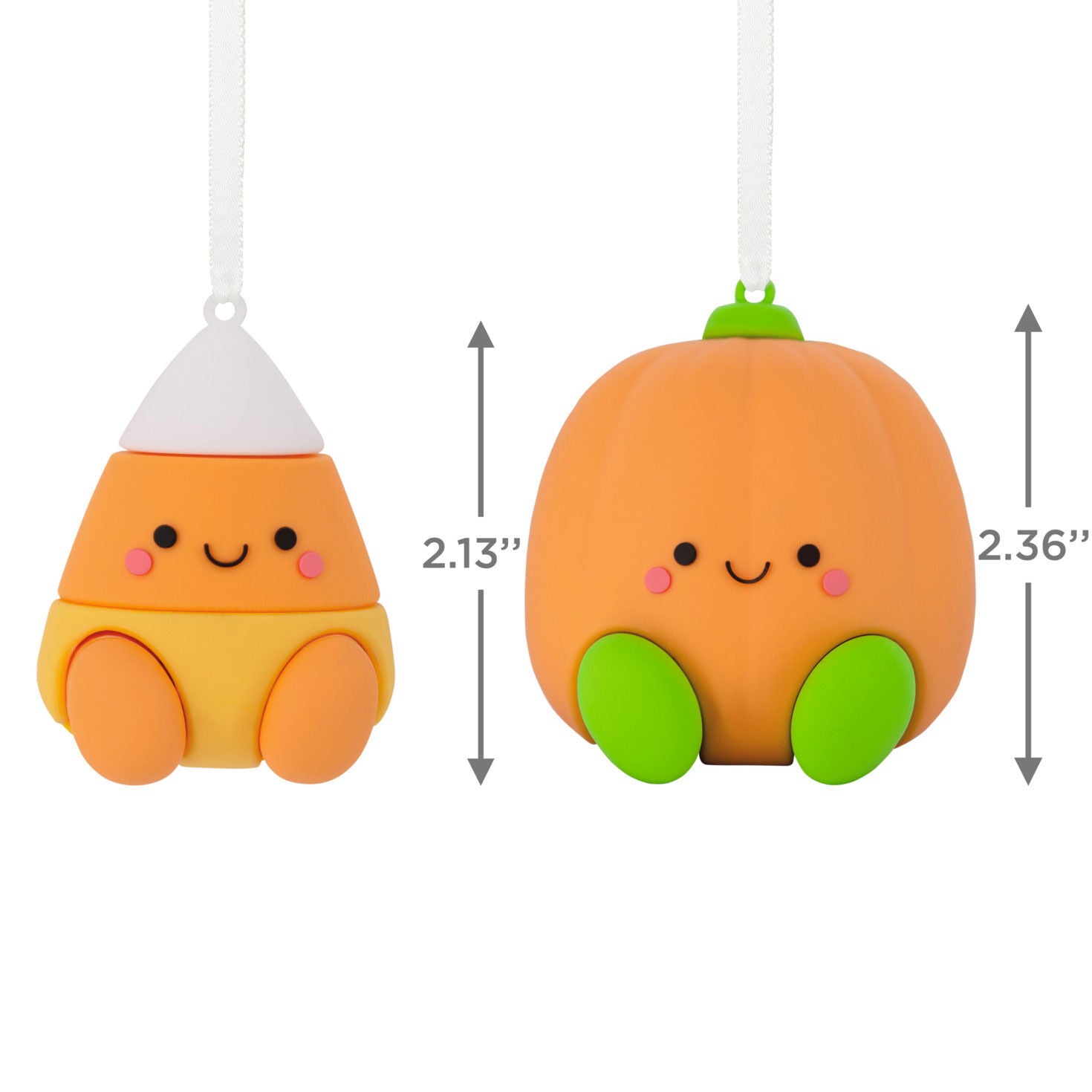 Better Together Pumpkin and Candy Corn Magnetic Hallmark Ornaments, Set of 2