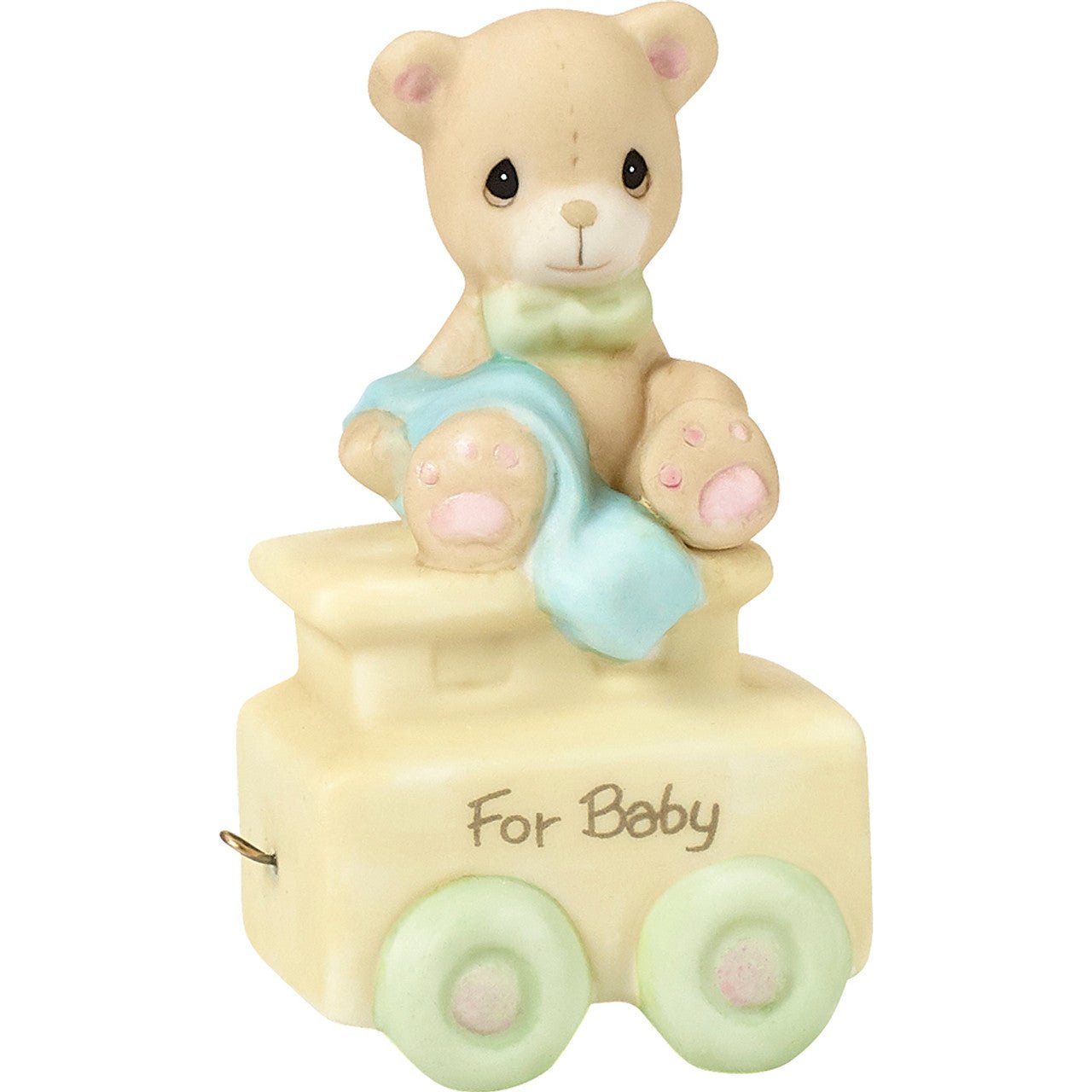 Birthday Train Baby Bear Figurine