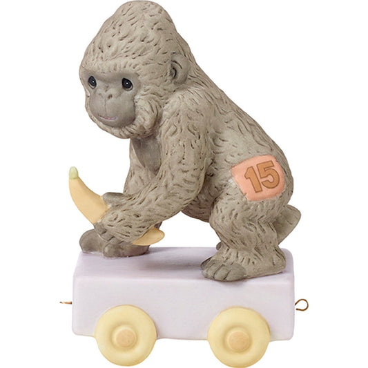 Birthday Train Gorilla Age 15 Figurine