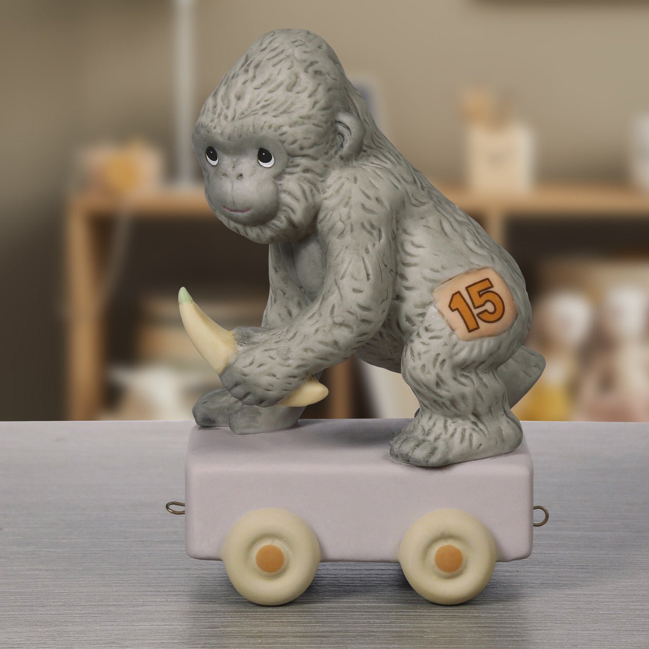 Birthday Train Gorilla Age 15 Figurine