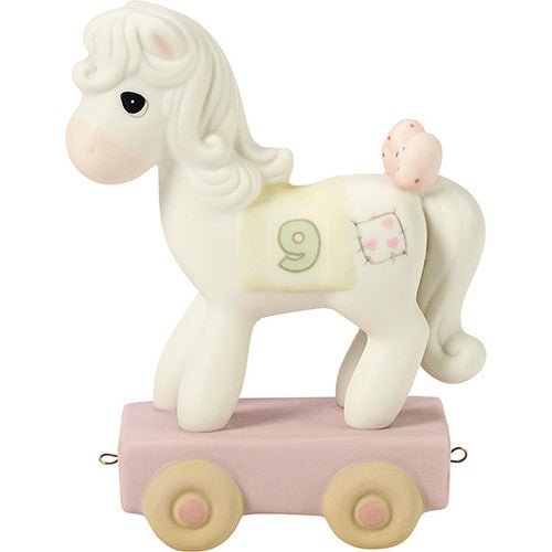 Birthday Train Horse Age 9 Figurine