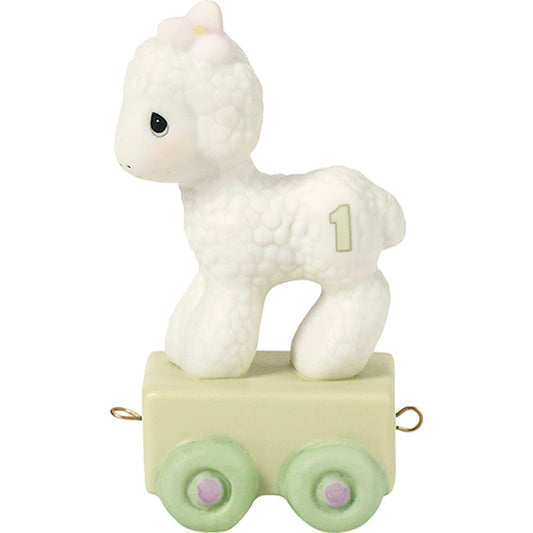 Birthday Train Lamb Age 1 Figurine