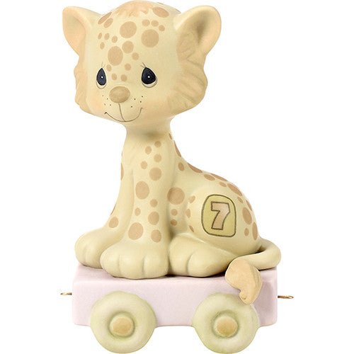 Birthday Train Leopard Age 7 Figurine