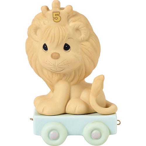 Birthday Train Lion Age 5 Figurine