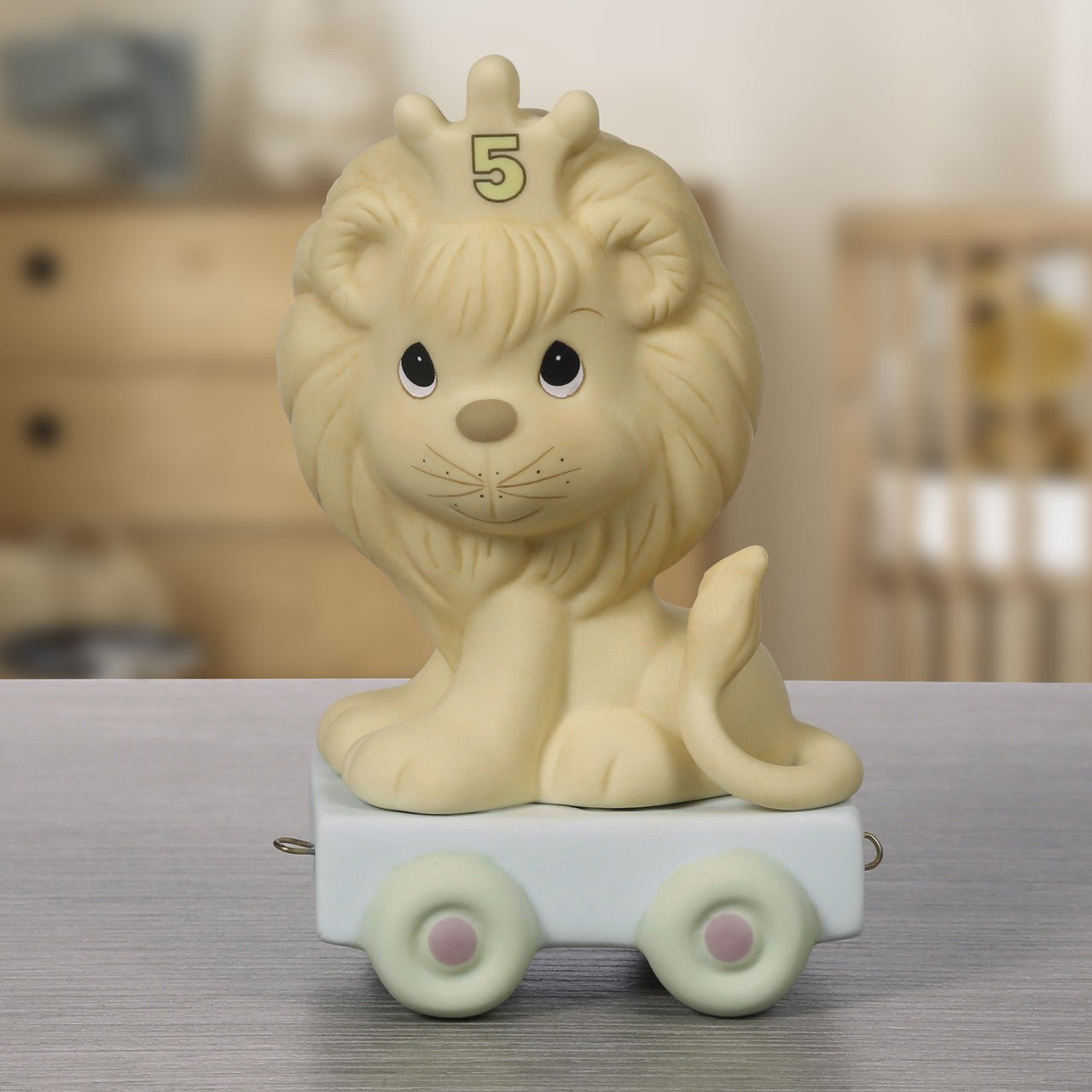 Birthday Train Lion Age 5 Figurine